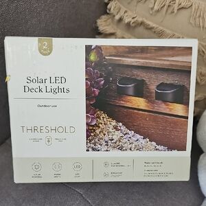 Threshold Solar LED Deck Lights - Black